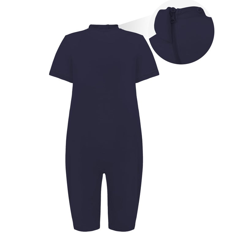 EEOST Adaptive Clothing for Kids Special Needs Autism Sensory Jumpsuit Anti-Strip Romper with Back Zipper Sizes 3-16 Years (Navy, 5-6 Years Old) - Image 1