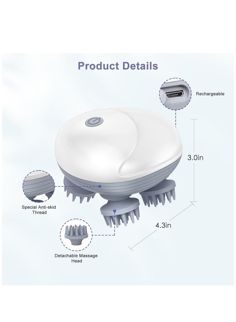 ELTRAZONE Electric Pet Massager for Dogs and Cats, Electric Scalp Massager with 4 Rotating Massage Heads 96 Massage Nodes, Handheld Pet Massager Head and Back Scratcher for Tight Muscles and Stiffness - Image 5