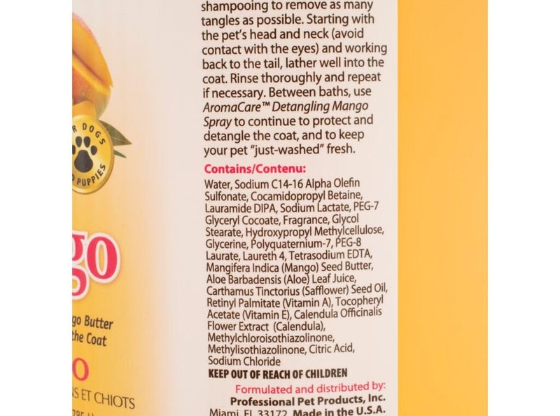 Professional Pets PPP AromaCare Detangling Mango Shampoo for Dogs - Enjoy Nourishing Mango Butter That Softens and Detangles Dog Coat & Fur - 1 Gallon - Image 5