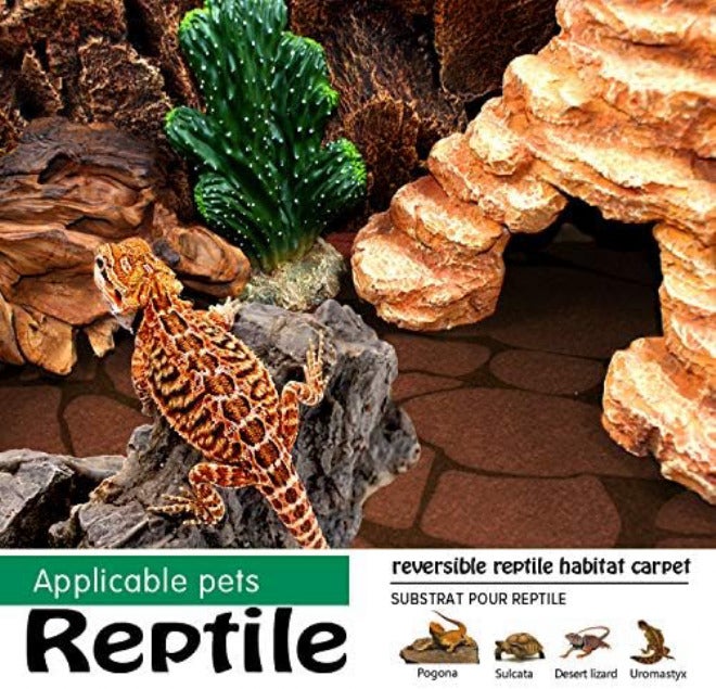 سجادة للزواحف، حزمة ترقية سعة 40 جالون، وسادة لتربية الحيوانات الأليفة في الأقفاص، وسط للثعابين والتنين السماوي والجيكو، ويمكن استخدامها أيضًا في المطبخ (2 ورقة) مع ملقطات وملعقات للتغذية. - Image 3