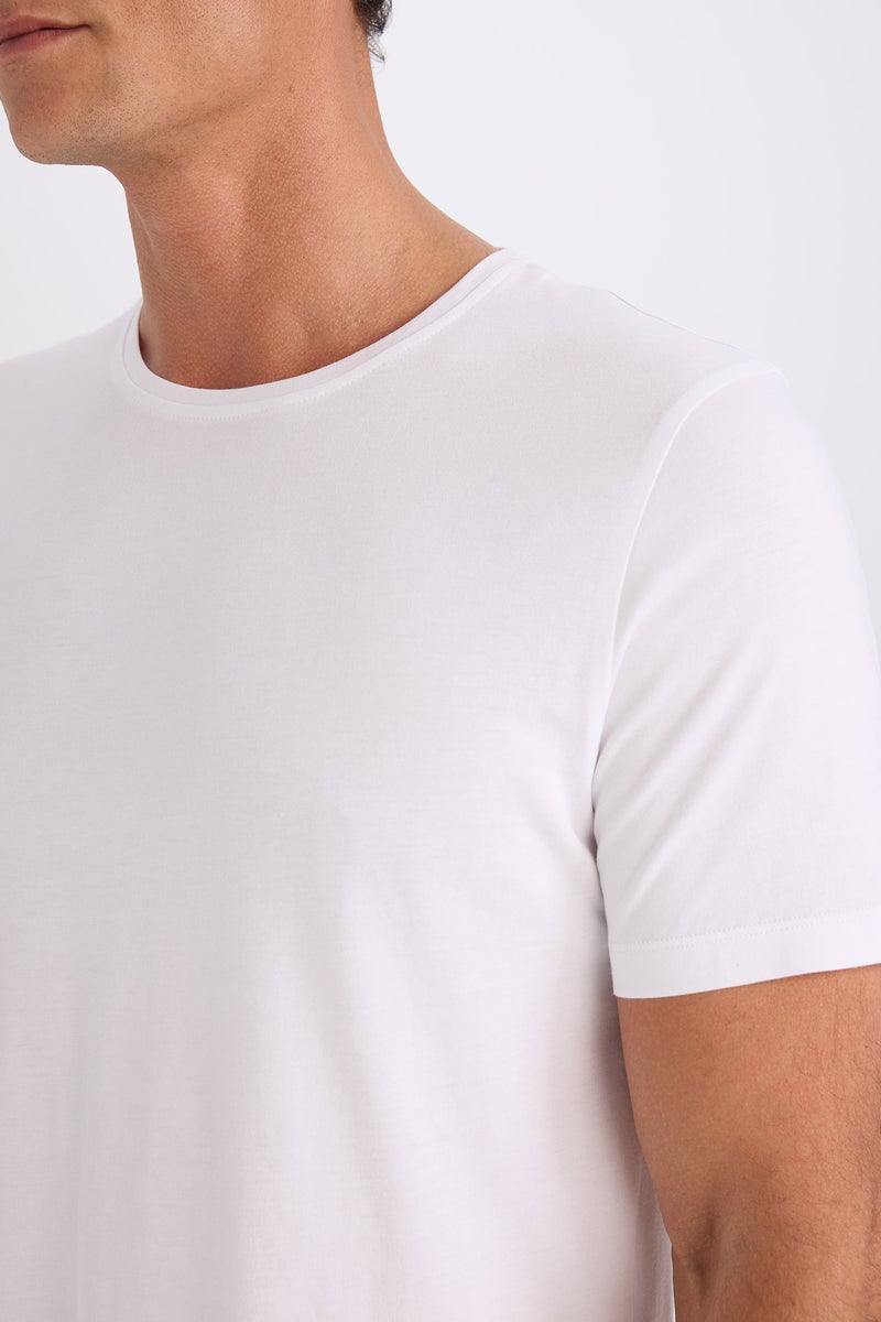 DeFacto Man Slim Fit Crew Neck Basic Short Sleeve T-Shirt - Image 3