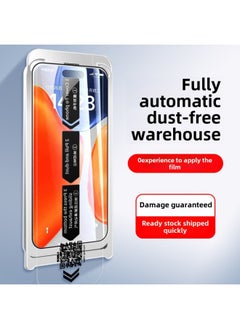 Generic Dust-free Warehouse Suitable For Apple 15 Tempered Film 11 Anti-peep Film 14 Mobile Phone Film 12pro Film For iphone13 Protective Film-Color:4K HD Package [Recyclable] (Dust-free Warehouse Integrated Dust-proof Electroplating Fingerprint Oil)-Size:For Apple 12 PRO (6.1-inch) Send Film Tools  - Image 3