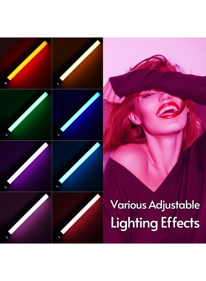 كيبول مصباح فيديو LED أنبوبي RGB محمول باليد، قابل للتعتيم من 3200 كلفن إلى 5500 كلفن، مع 9 تأثيرات إضاءة ملونة، وبطارية مدمجة، وجهاز تحكم عن بعد، مثالي لمدونات الفيديو والبث المباشر وتصوير المنتجات والصور الشخصية. - Image 4