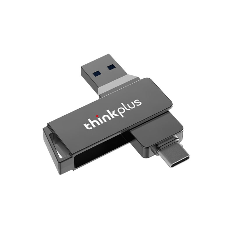 32GB USB Flash Drive: Dual-port Design, Type-C Compatible, 360° Rotating Zinc Alloy Shell - Shockproof Wear-resistant, Portable Storage with Keyring Attachment for Multi-device Users - Image 1