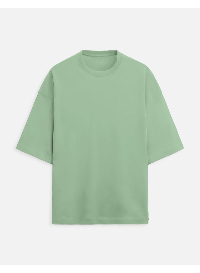 Shuyukh Unisex Heavyweight Oversized Terry T-Shirt 260 GSM Cotton Blend Drop Shoulder Loose Fit - Image 1
