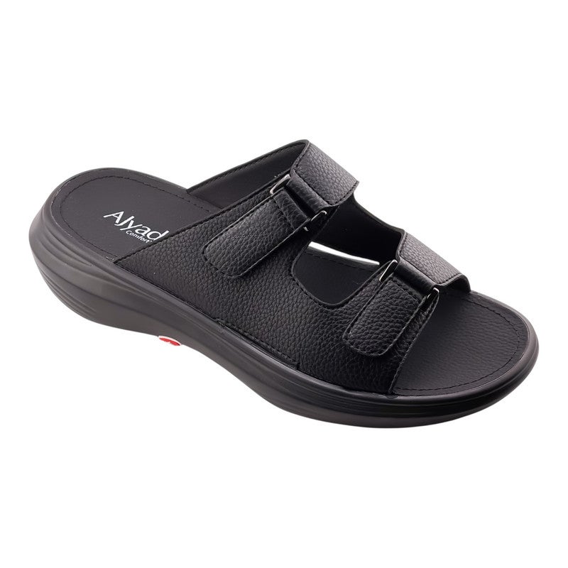 AJYAD Handmade Arabic Sandals For Men | Outdoor Mens Slippers | Everyday Flip Flops Open Toe | Arabic Genuine Leather With Buckle| New Arabic Design | Multicolor Footbed | Comfortable & LightWeight - Image 1