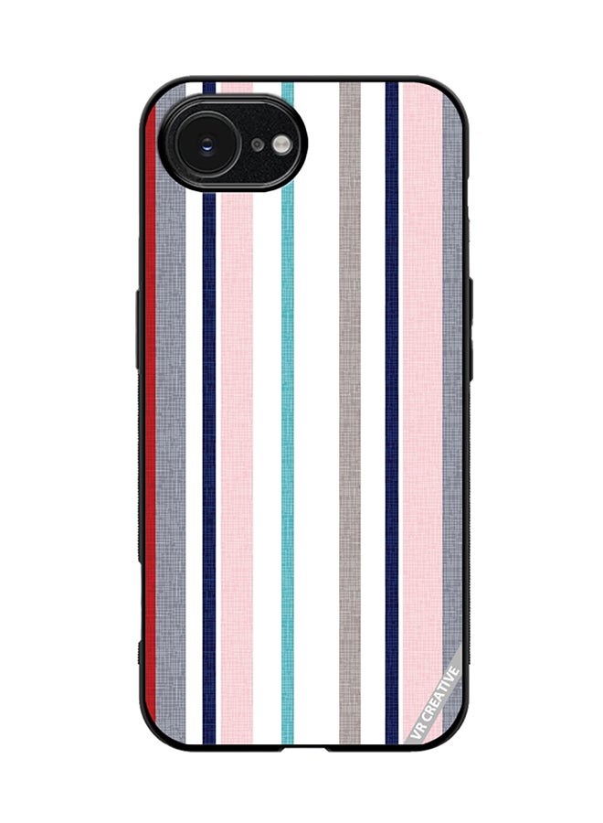 VR CREATIVE Protective Case Cover For Apple iPhone 16e Strips Design Multicolour