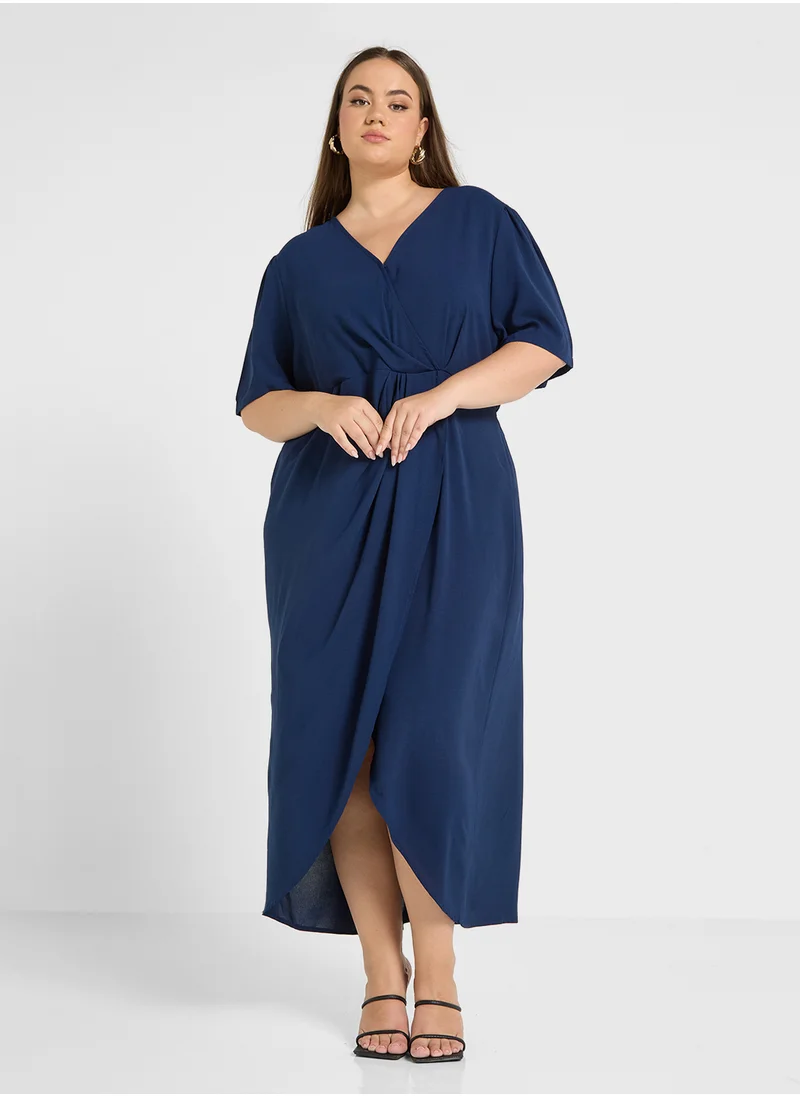 Ella Plus Ruched Waist Detail Dress