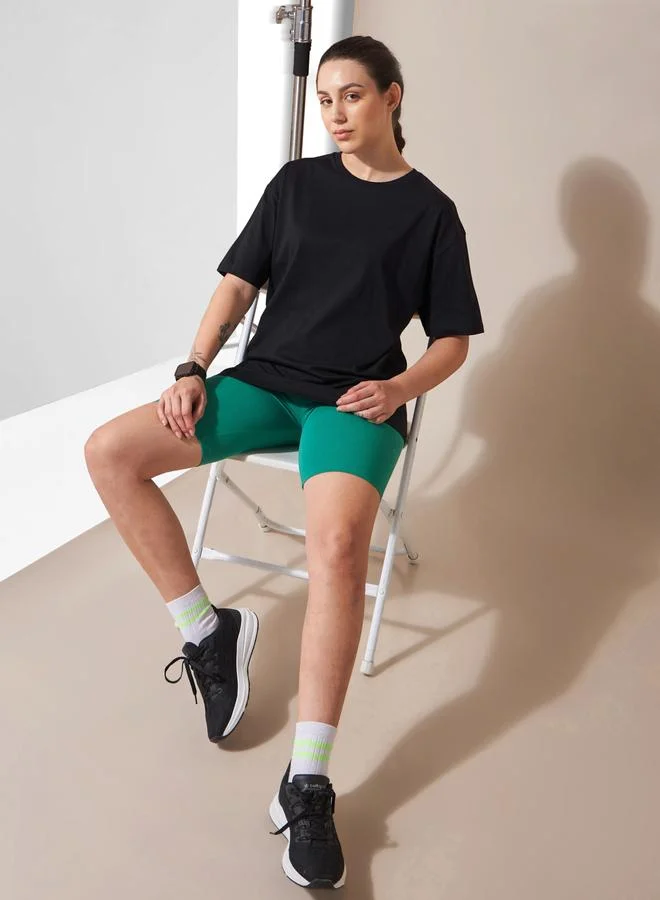 Cult Women Black Lounge Oversized T-Shirt