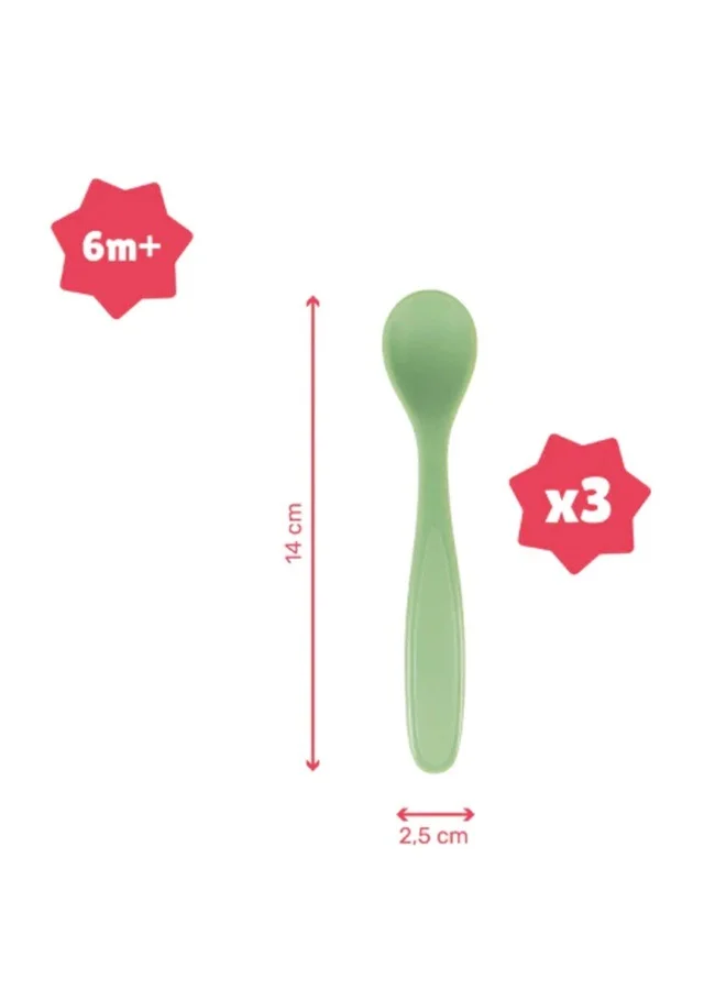 بادابيول طقم ملاعق أطفال ناعمة  قطع، + أشهر، متعدد الألوان