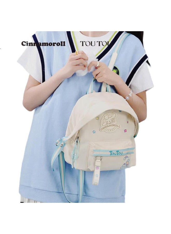 toutou Women'S Travel Season Large Capacity Big Ear Dog Casual All-Match Female Backpack Cream Double Shoulder Bag - Image 3