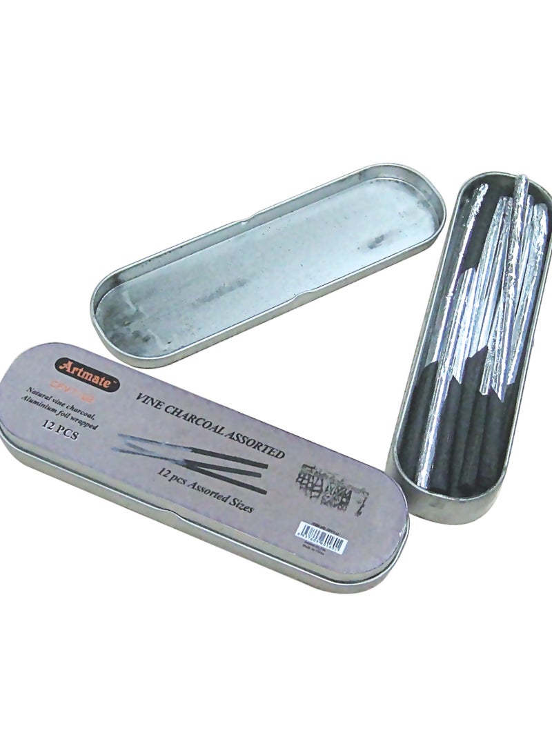 Artmate CFVT-12 Charcoal Pencil Drawing Set