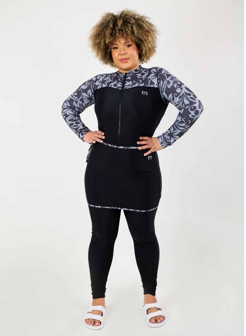 modestly active Long Sleeve / Long Leg All in one Swimwear  Julie Girls Modest Swimwear - Image 1