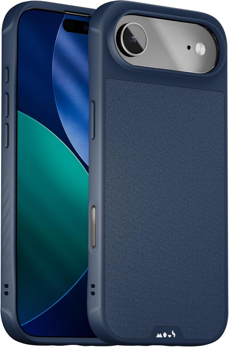 Mous Limitless Case for iPhone Air 6.5 Inches, Compatible with MagSafe (Camera Control Cover), Protective iPhone 17 Air Magnetic Case, Shockproof, Full Camera Protection, Scratch-Resistant Back, Navy - Image 1