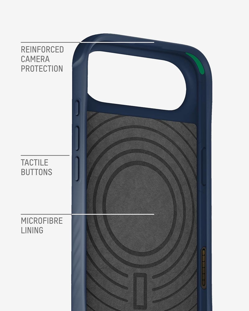 Mous Limitless Case for iPhone Air 6.5 Inches, Compatible with MagSafe (Camera Control Cover), Protective iPhone 17 Air Magnetic Case, Shockproof, Full Camera Protection, Scratch-Resistant Back, Navy - Image 3