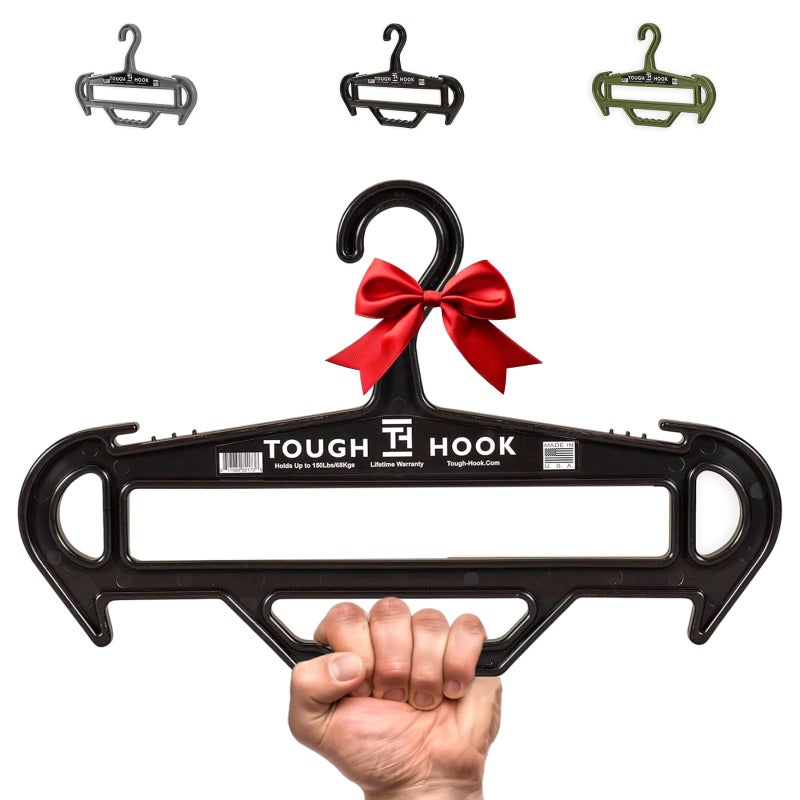 Tough Hook خطاف قوي XL | وحش من خطاف | صنع في أمريكا | ثقيل الوزن فائق الجودة X-Large | معدات خارجية، معدات الغوص بدلة الغوص وملابس ثقيلة - خطاف بسعة 180 رطل | مزود بمقبض حمل مدمج، 1 أسود - Image 1