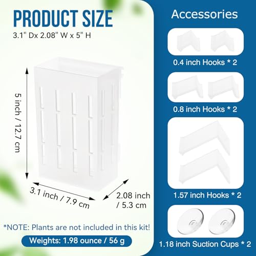 Borlech Upgraded Large Aquarium Plant Holder with Hooks and Suction Cups for Fish Tank Aquaponic Plant Cultivation and Aquascape Decorations (Semitransparent) - Image 3