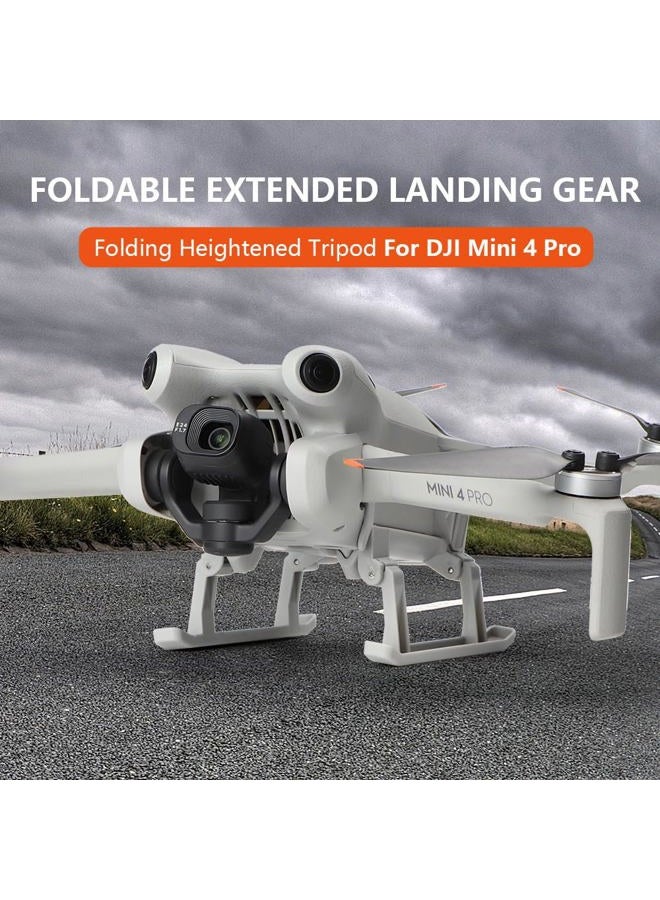 Hooshion Landing Gear for DJI Mini 4 Pro Drone – Leg Foldable Extended Kit for DJI Mini 4 Pro Drone, DJI Mini 4 Pro Drone Accessories - Image 2