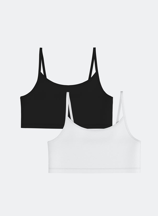 LC WAIKIKI Girls' Basic Cotton Bustier Top 2 Pack  - Image 1