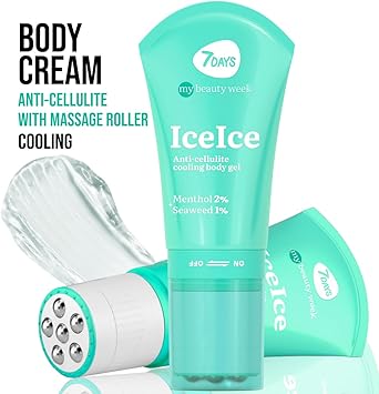 7Days جل الجسم المبرد المضاد للسيلوليت 7Days للعناية بالبشرة الكورية مع أسطوانة تدليك للنساء يرطب البشرة ويحرق الدهون ويعمل على تنعيم البشرة وتخفيفها - Image 2