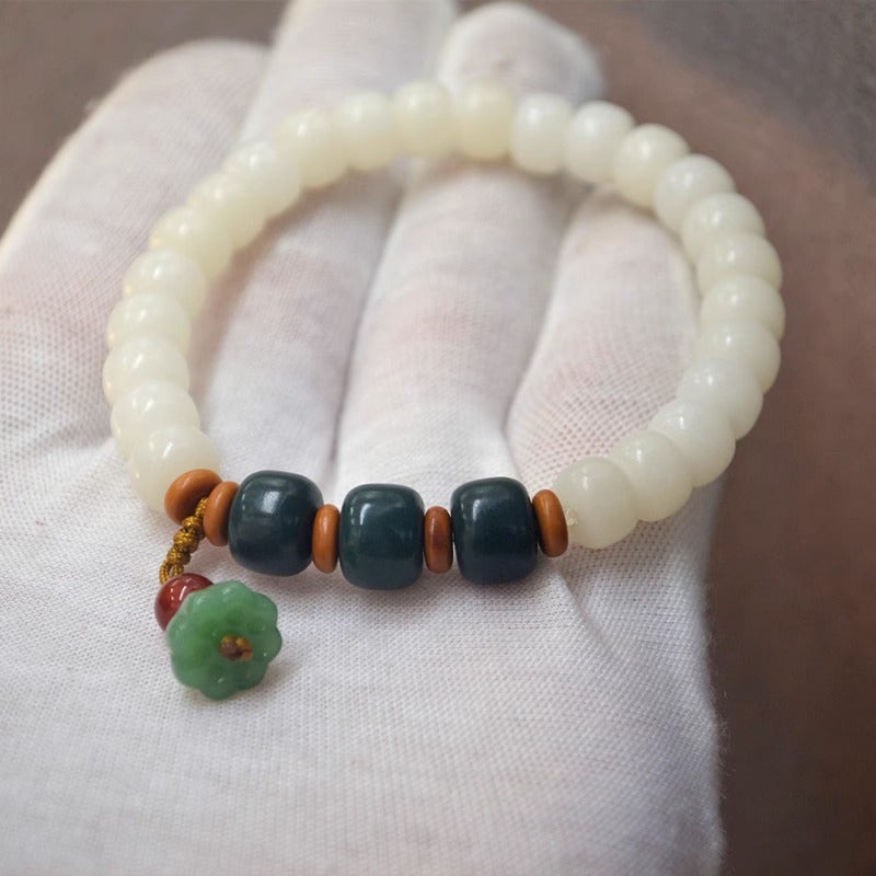 Hangzhou Lotus Seed Bead Bracelet for Women White Bodhi Lotus Bracelet 