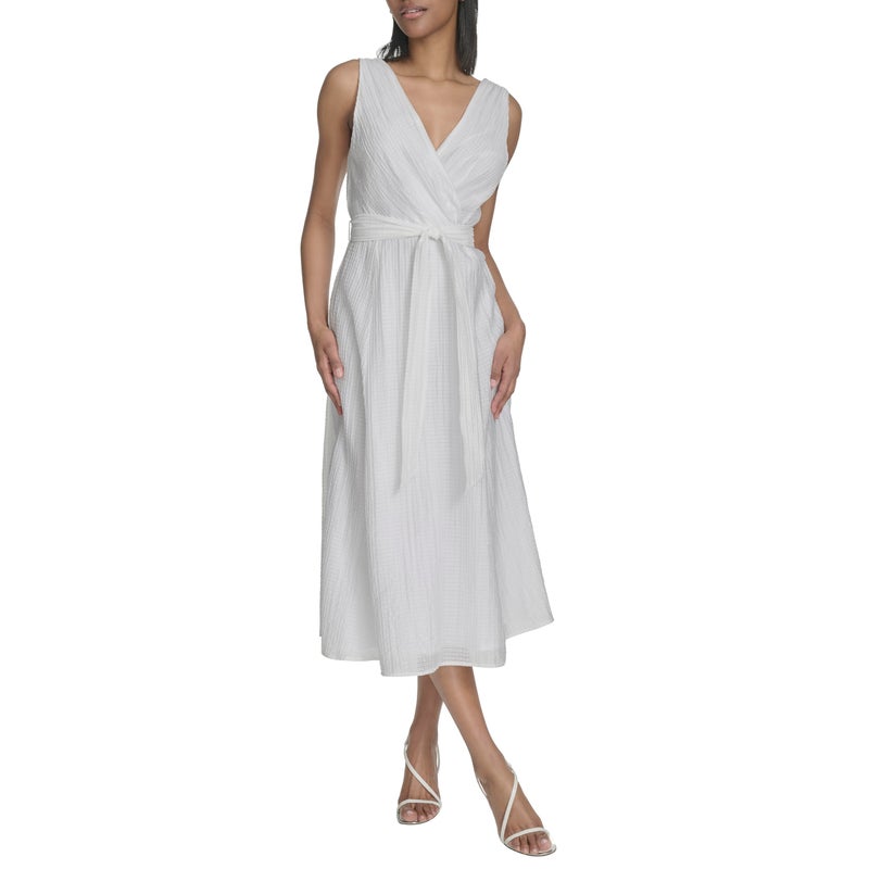 HALSTON H Women's Dress, Cream, 4 - Image 4
