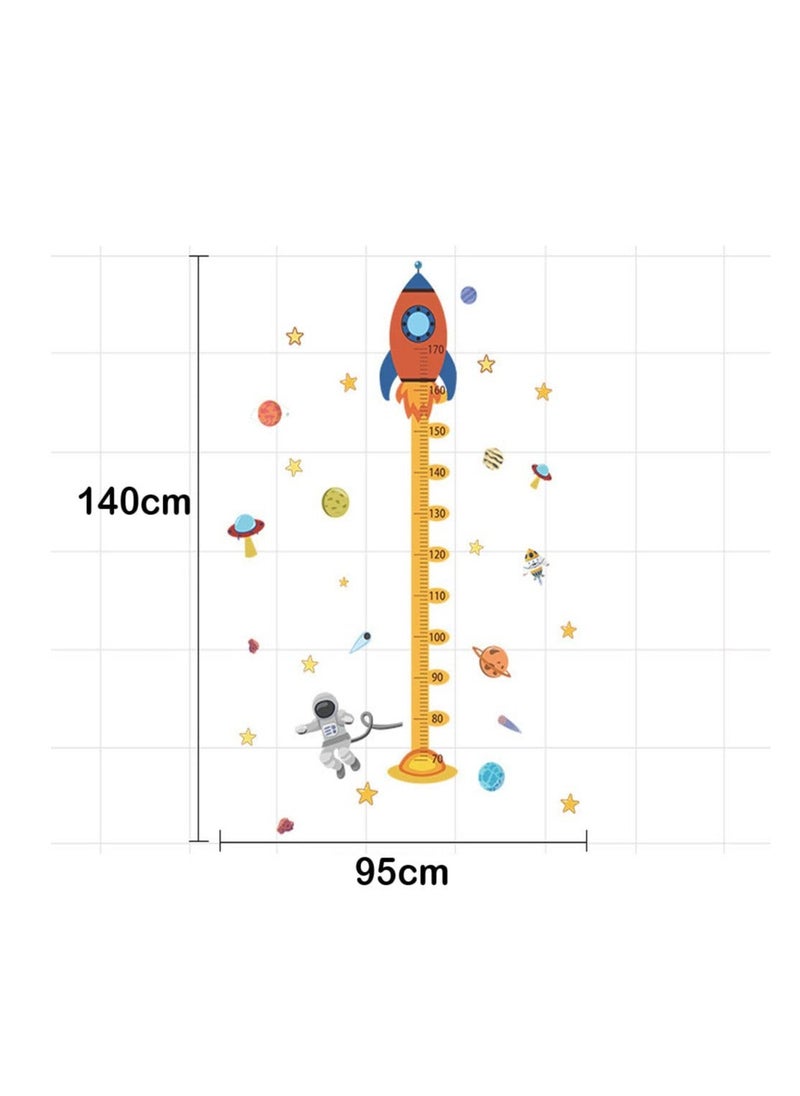 Y&D Cartoon Space Rocket Height Chart Sticker Growth Measurement Removable Wall Decal Children Kids Baby Home Room Nursery DIY Decorative Adhesive Art Mural  - Image 5