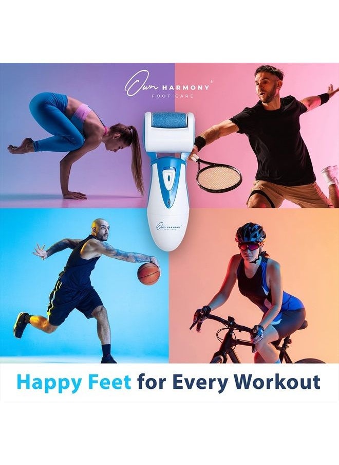Own Harmony - Electric Callus Remover: Own Harmony Professional Pedicure Tools Foot Care for Women, Rechargeable Foot Scrubber, CR900 Electronic Feet File Pedi Sander Best for Hard Cracked Dry Dead Skin, 3 Rollers - Image 1