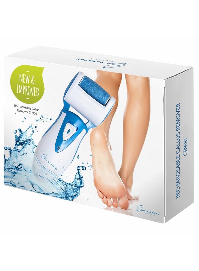 Own Harmony Electric Foot Callus Remover: Rechargeable Foot Scrubber File CR900 by Own Harmony - Best Pedicure Tools w 3 Rollers, Professional Pedi Feet Care Sander for Cracked Heels and Dead Skin (USB Cable) - Image 1