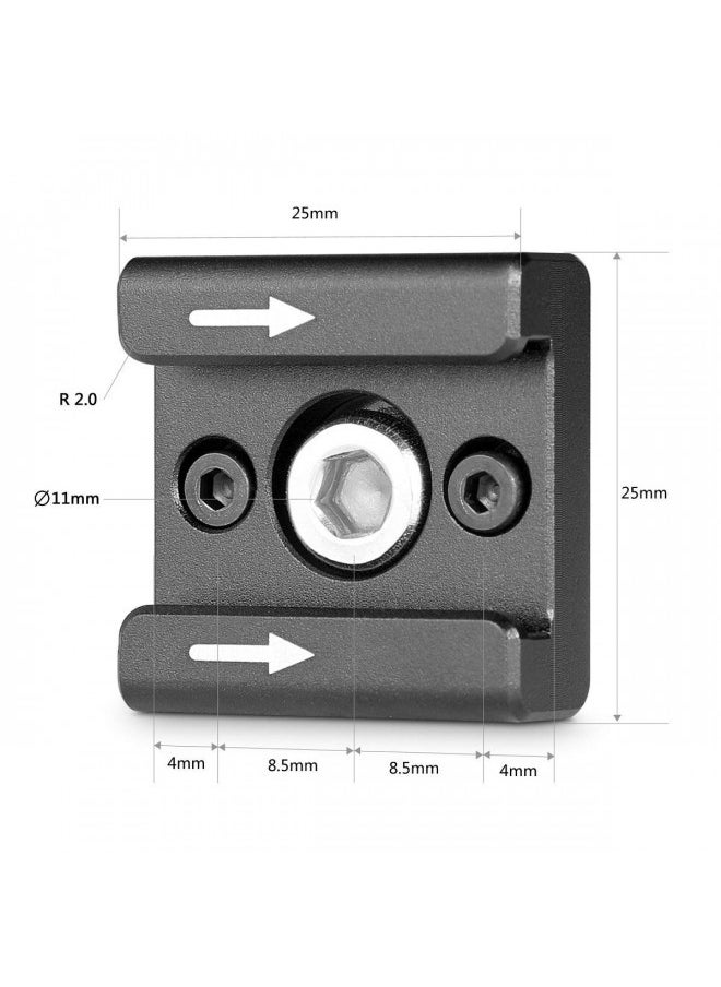 SMALLRIG - SMALLRIG Cold Shoe Mount Adapter with 1/4 Thread Hole for Camera and Camcorder Rigs 1241 - Image 1