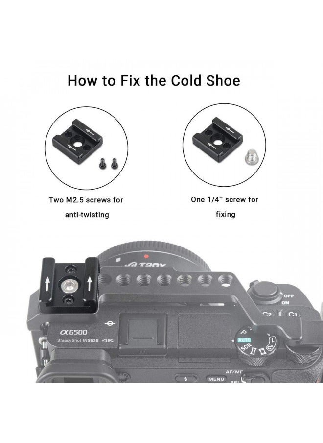 SMALLRIG - SMALLRIG Cold Shoe Mount Adapter with 1/4 Thread Hole for Camera and Camcorder Rigs 1241 - Image 1