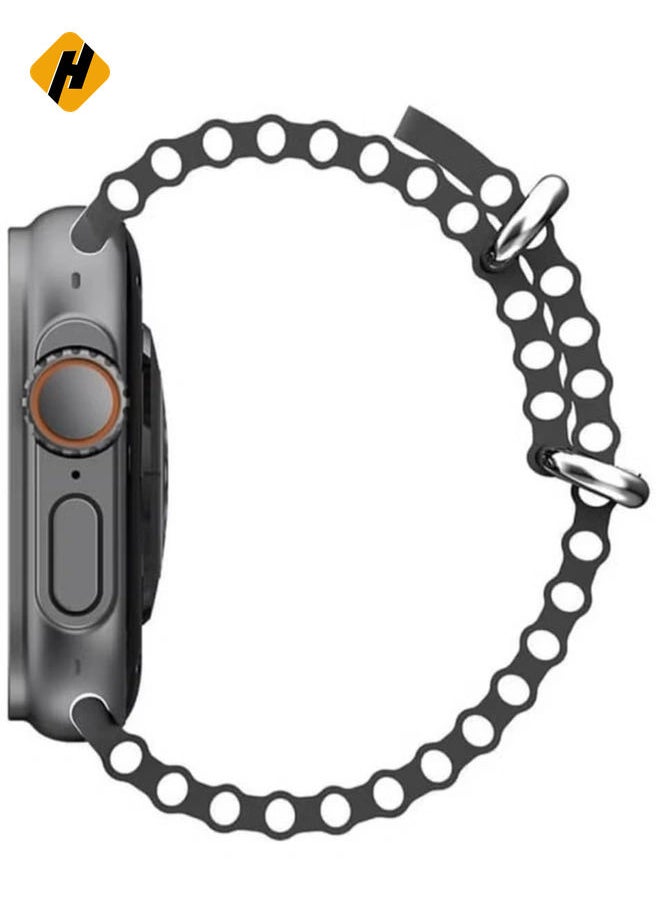 HuHa - HK 11 Ultra 49mm Smart Watch with Full Touch AMOLED Display, 2 Straps & Wireless Charger - Compatible with Android & iOS - Image 1