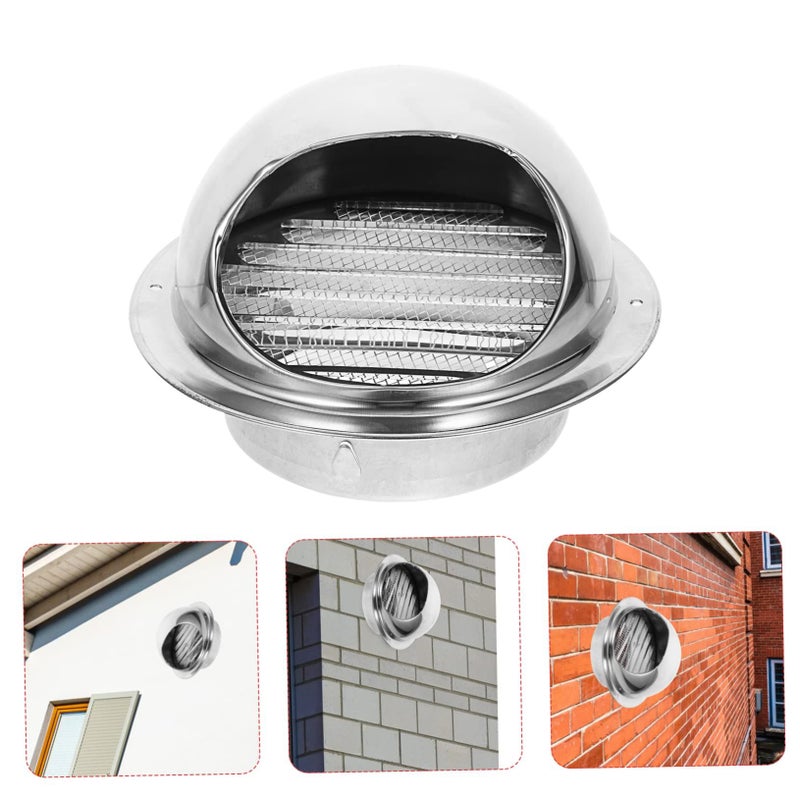 304 Stainless Steel Round Vent Cover Waterproof Soffit Vent for Dryer HVAC Outdoor Exhaust - Image 3