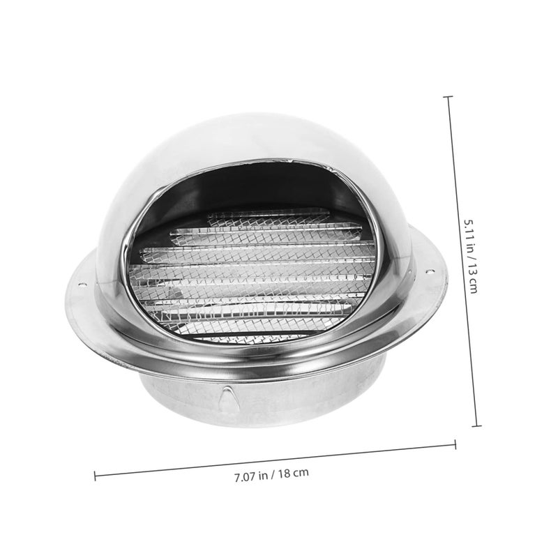 304 Stainless Steel Round Vent Cover Waterproof Soffit Vent for Dryer HVAC Outdoor Exhaust - Image 4