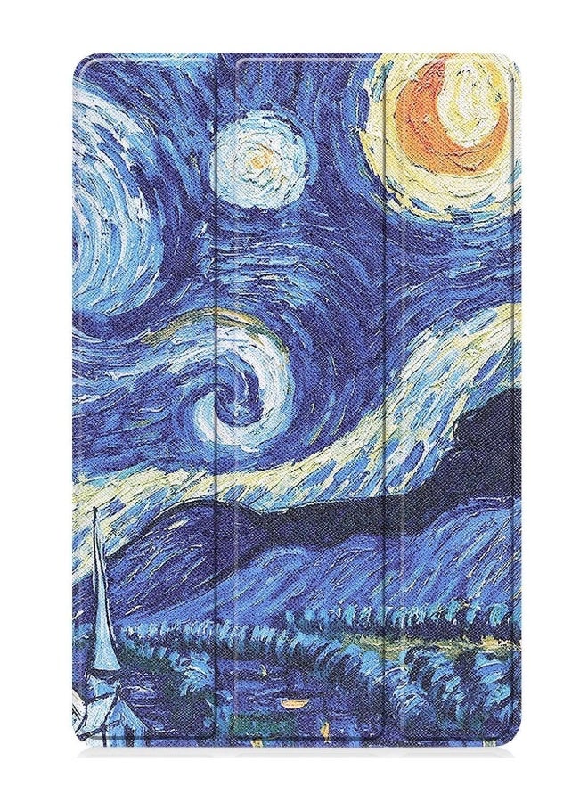 بيوينتي جراب حماية آيباد 10 بجلد ثلاثي الطيات مع تصميم سماء مرصعة بالنجوم