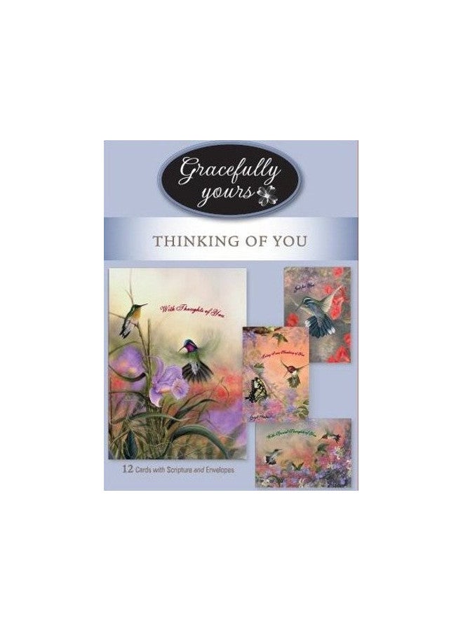 Gracefully Yours Thinking of You Simpler Times Greeting Cards featuring Larry Martin, 12, 4 designs/3 each with Scripture Message