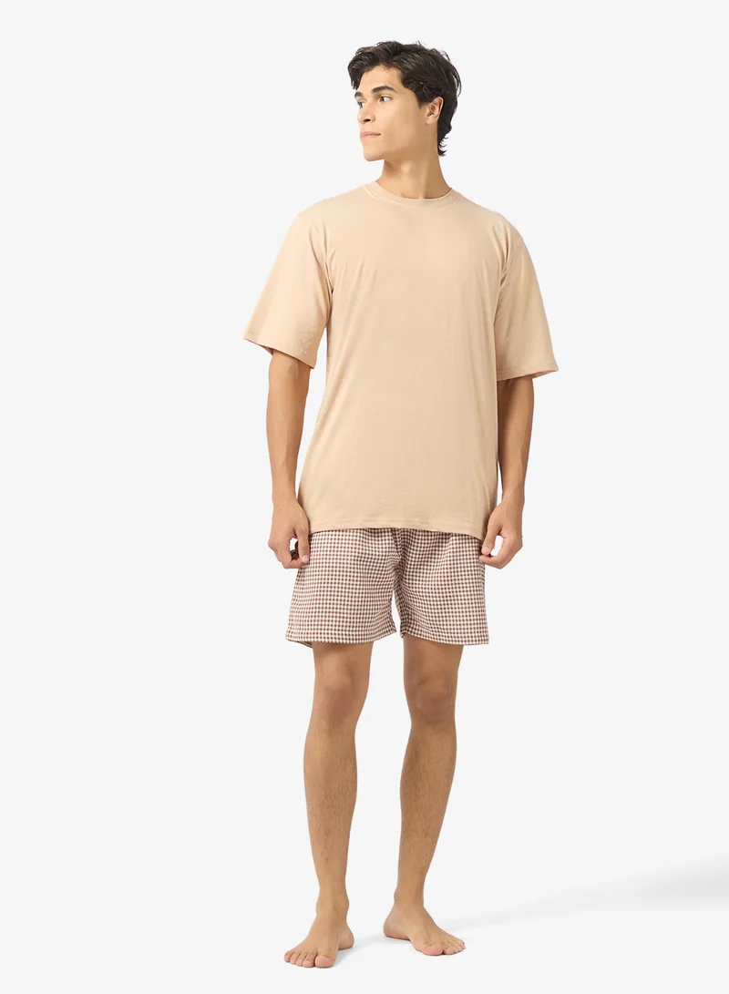 Seventy Five  Nightwear T-Shirt & Shorts Set for Men | Best Price UAE