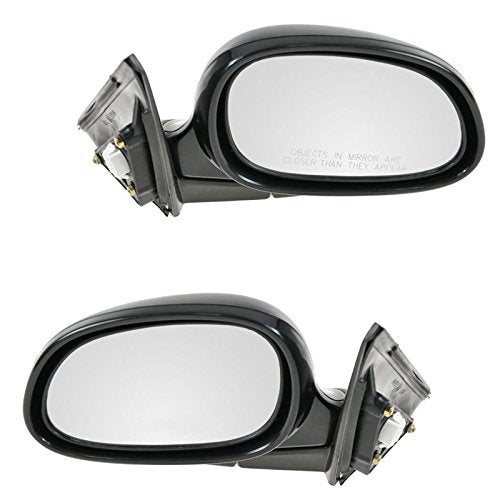 TRQ Driver & Passenger Side Mirror Set Power Compatible with 1992-1995 Honda Civic HO1320113 HO1321113 - Image 1