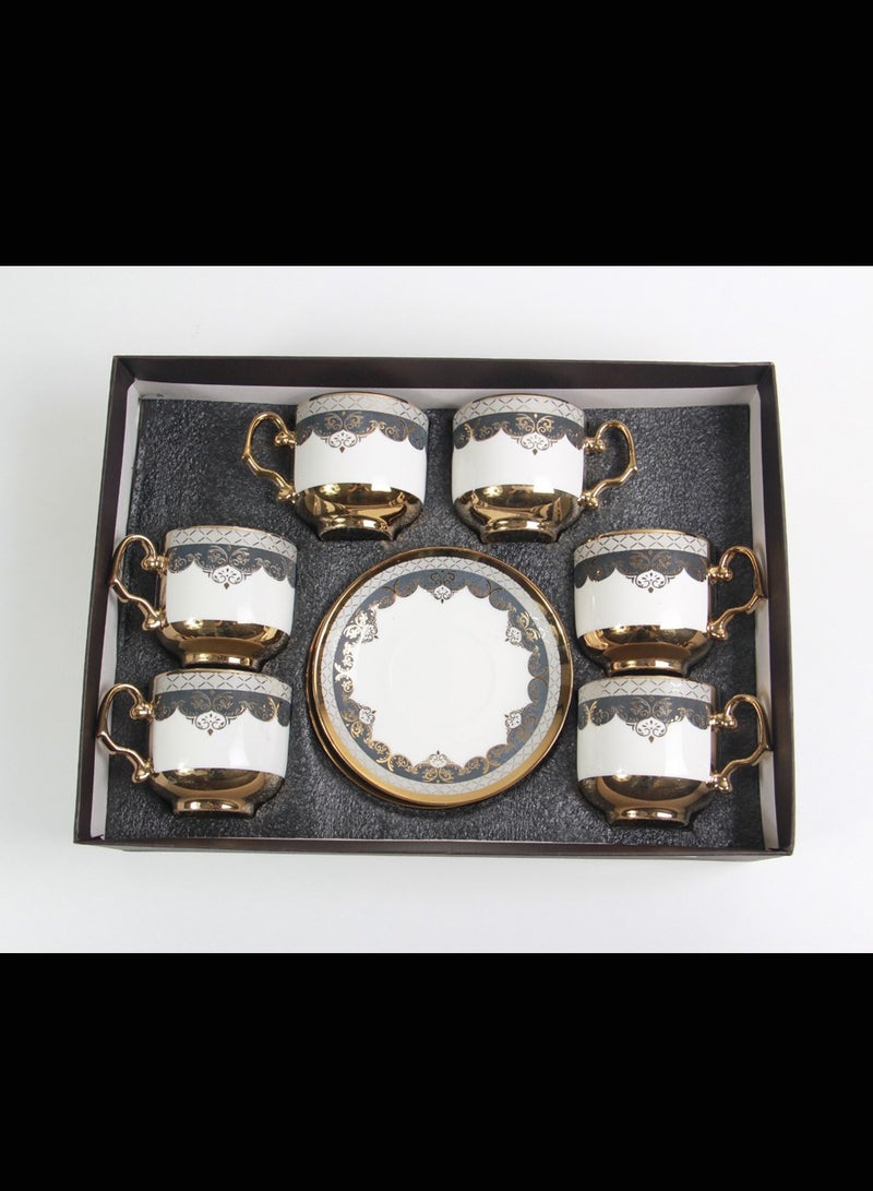 Tea or cappuccino cups and saucers set  - Image 1