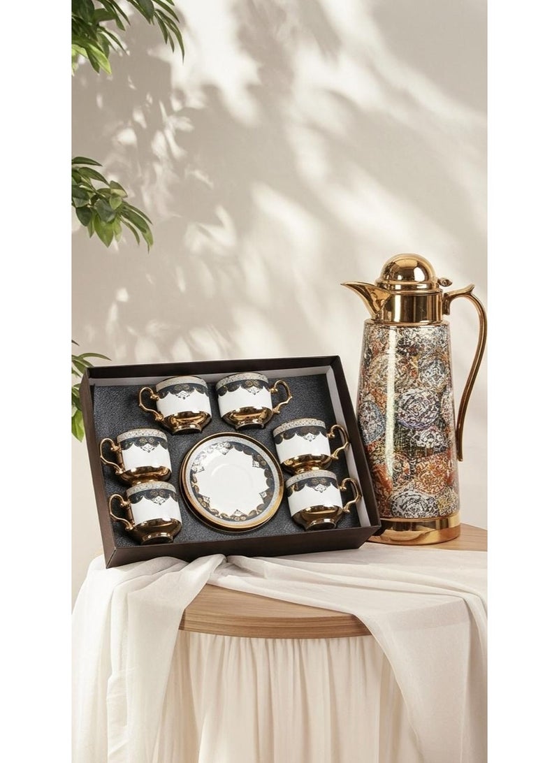Tea or cappuccino cups and saucers set - Image 1