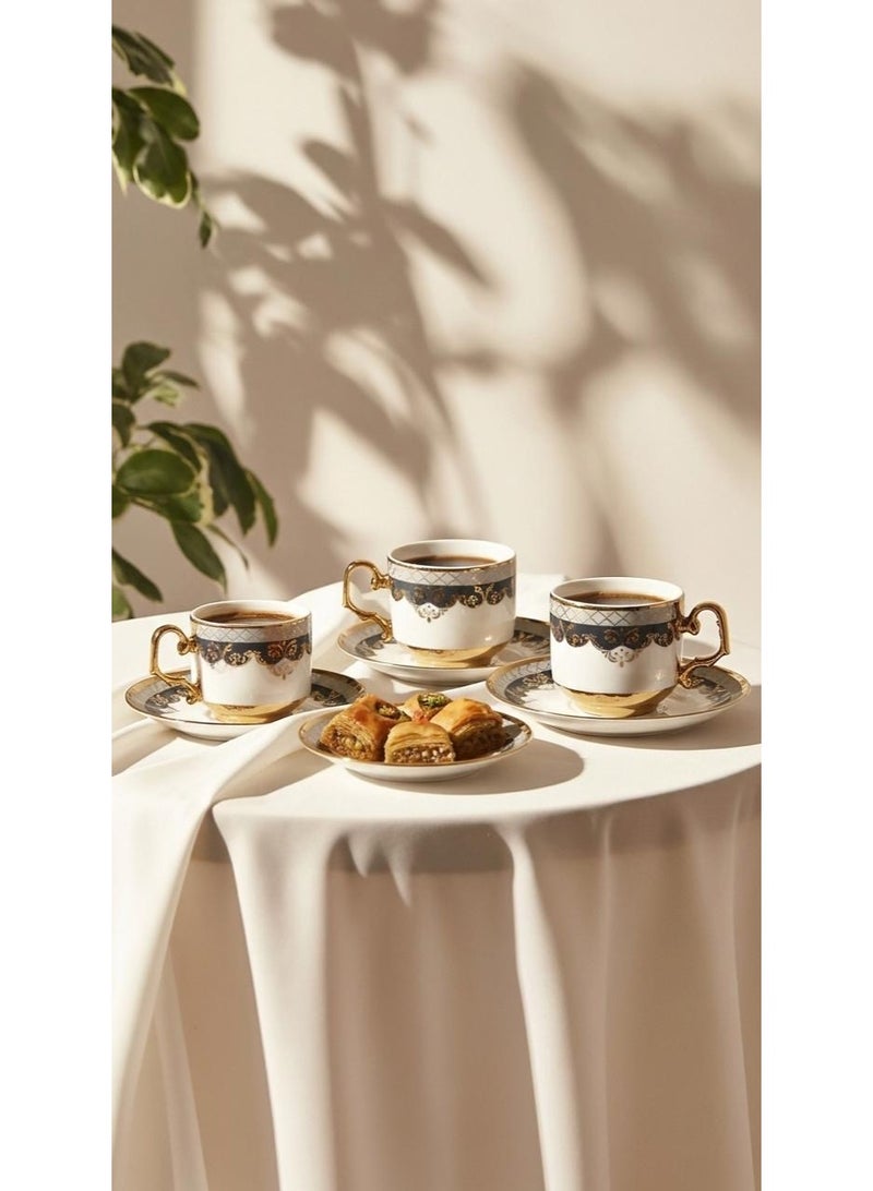 Tea or cappuccino cups and saucers set - Image 5