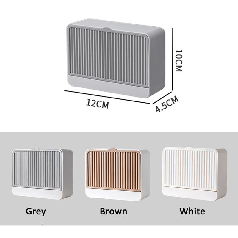 MEZON حامل صابون مزدوج الشبكة القابل للطي من MEZON، حامل حائط بدون ثقب (لون عشوائي) (1 شبكة) - Image 2