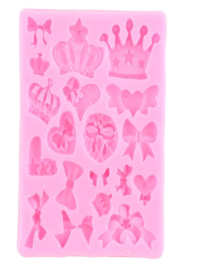 RFGHAC Silicone Crown Fondant Candy Molds Bows Crown Heart Mold For Chocolate Cake Decoration Cupcake Topper Chocolate Gum Paste Polymer Clay Set Of 6 - Image 5