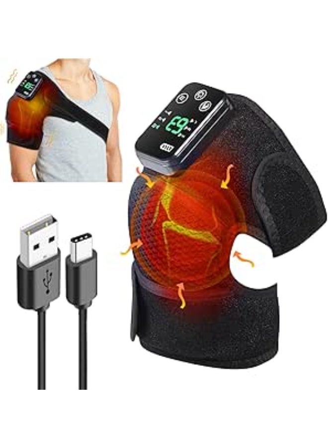 جهاز مساج الركبة بدون سلك مع حرارة واهتزاز قابل للشحن لتخفيف ألم الركبة والكوع والكتف - Image 1