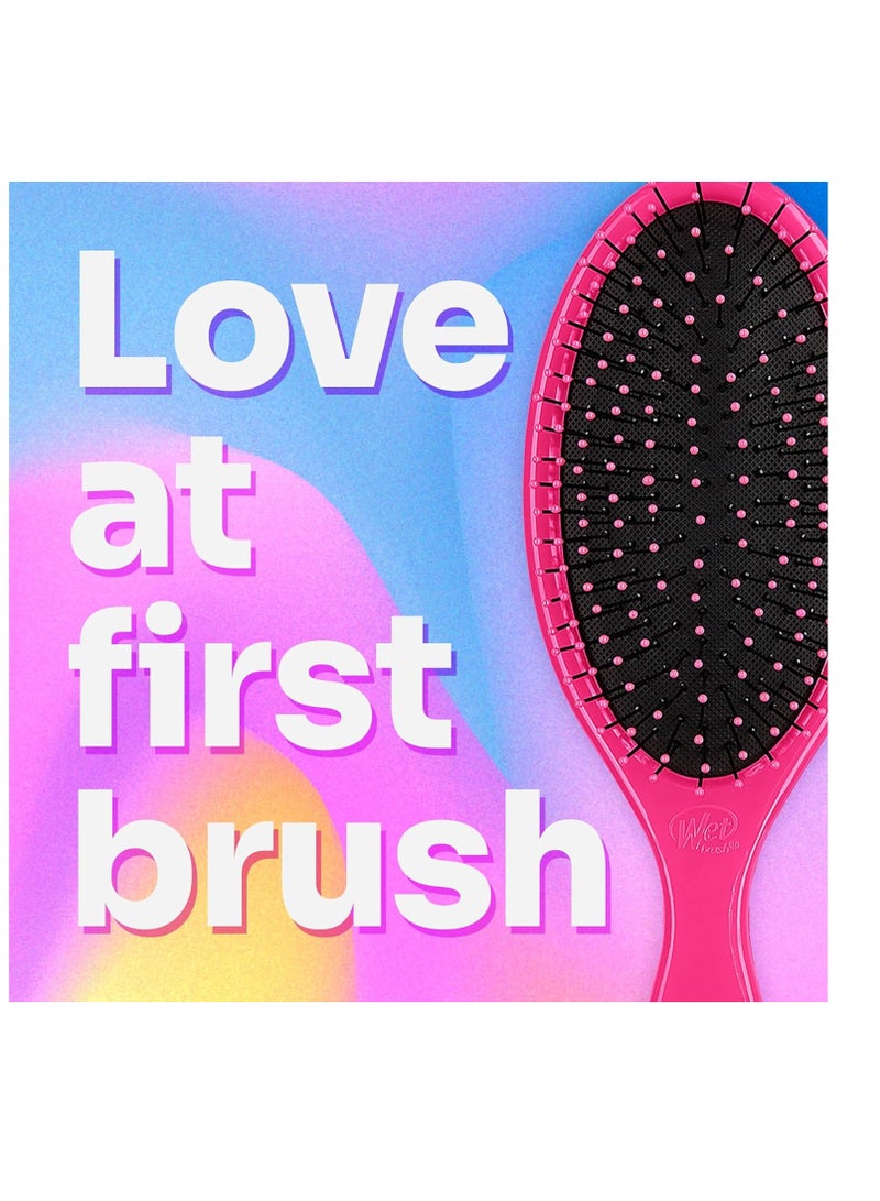 Wet Brush Wet Brush Original Detangling Hair Brush, Pink & Purple 2-Pack - Ultra-Soft IntelliFlex Bristles - Detangler Brush Glide Through Tangles With Ease For All Hair Types - For Women, Men,Wet & Dry Hair - Image 5