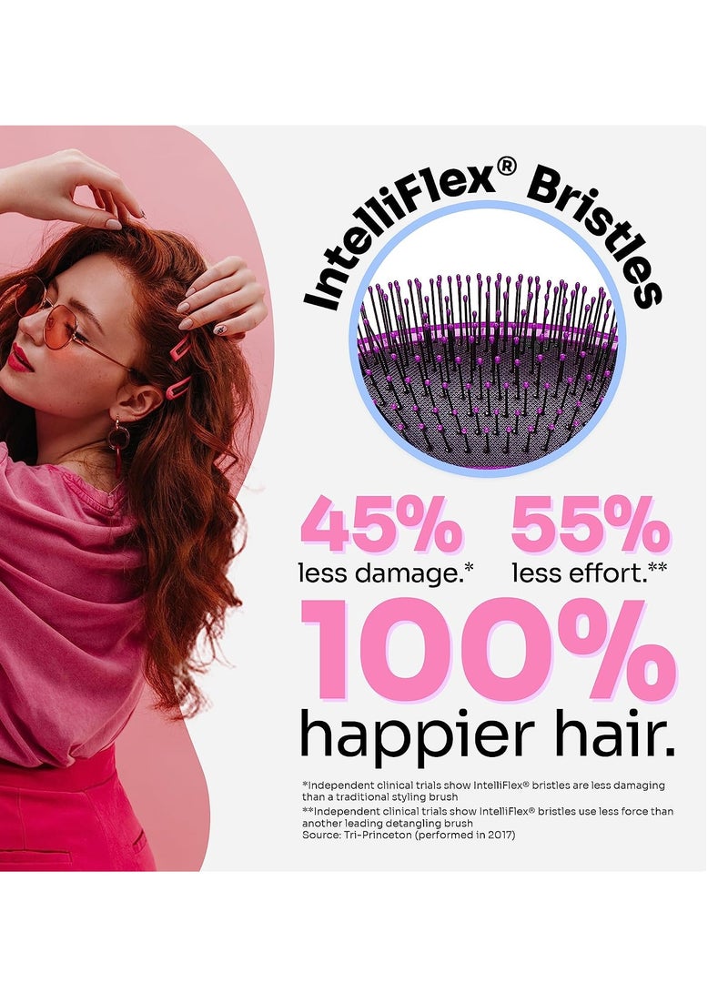 Wet Brush Wet Brush Original Detangling Hair Brush, Pink & Purple 2-Pack - Ultra-Soft IntelliFlex Bristles - Detangler Brush Glide Through Tangles With Ease For All Hair Types - For Women, Men,Wet & Dry Hair - Image 3