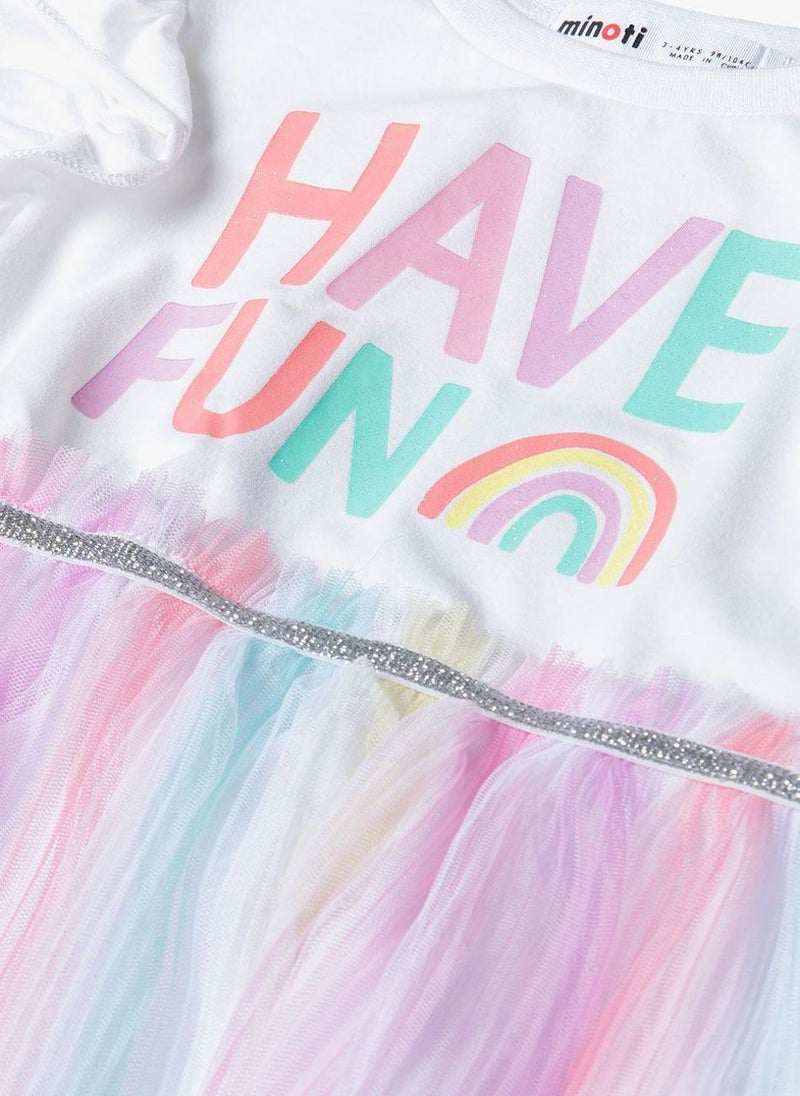 MINOTI Rainbow Tulle Dress - Image 4
