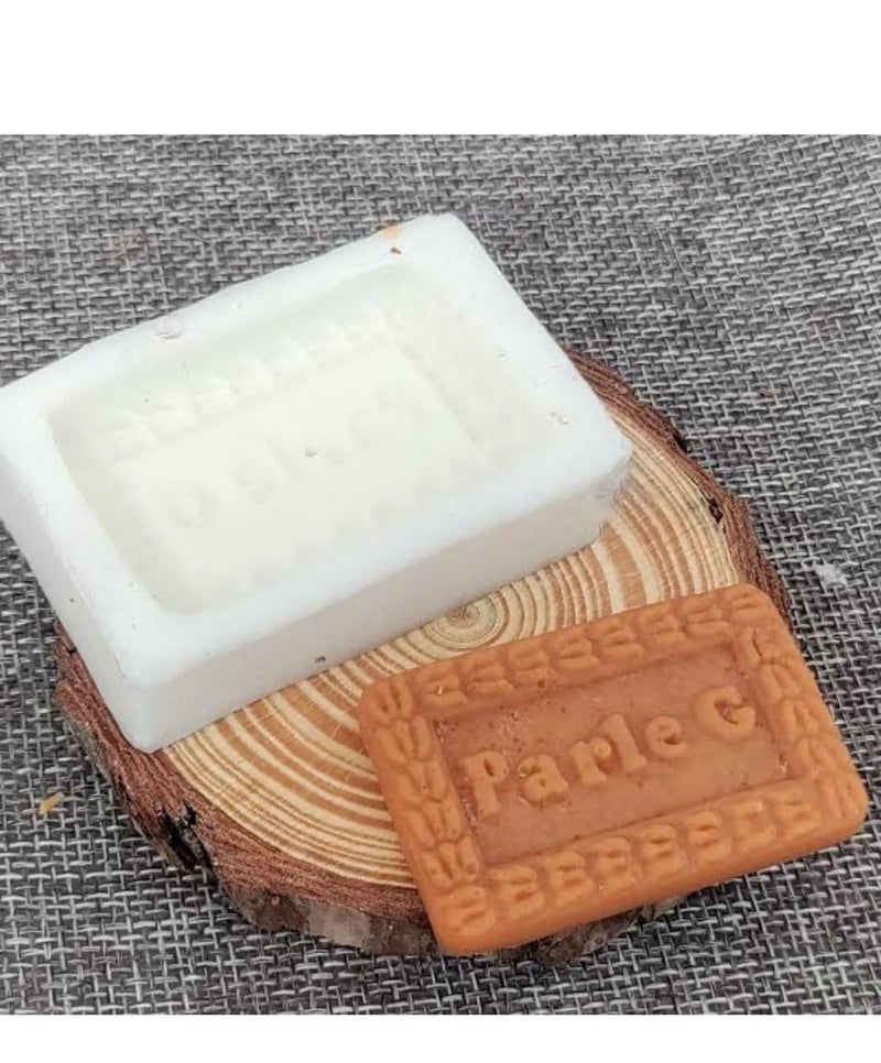 53 Arts Parle-G Biscuit Shape Silicone Mould | 1-Cavity Candle Making Mould | DIY Wax, Resin, Soap, Chocolate & Craft Mould - Image 2