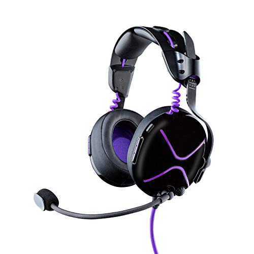 PDP Victrix Pro AF Premium Wired Esports Gaming Headset for PlayStation 5 - Removable Boom Microphone PS4/PS5/PC (Black/Purple) - Image 2