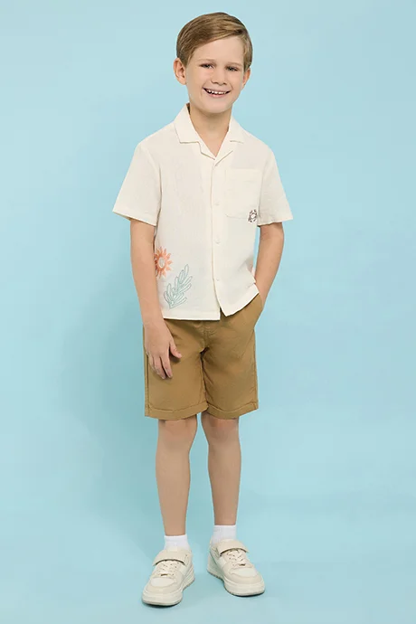 R&B Solid Shorts with Drawstring Waist